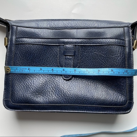 Cornell Cross Body Purse - Navy Man-Made Leather - Picture 8 of 9